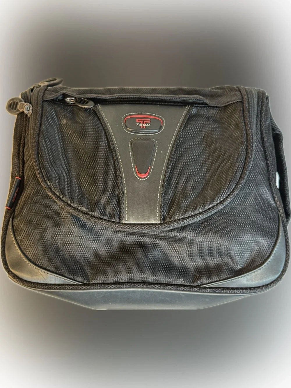 TUMI T-Tech Hanging Travel Toiletry Bag Black Organizer Zip Case